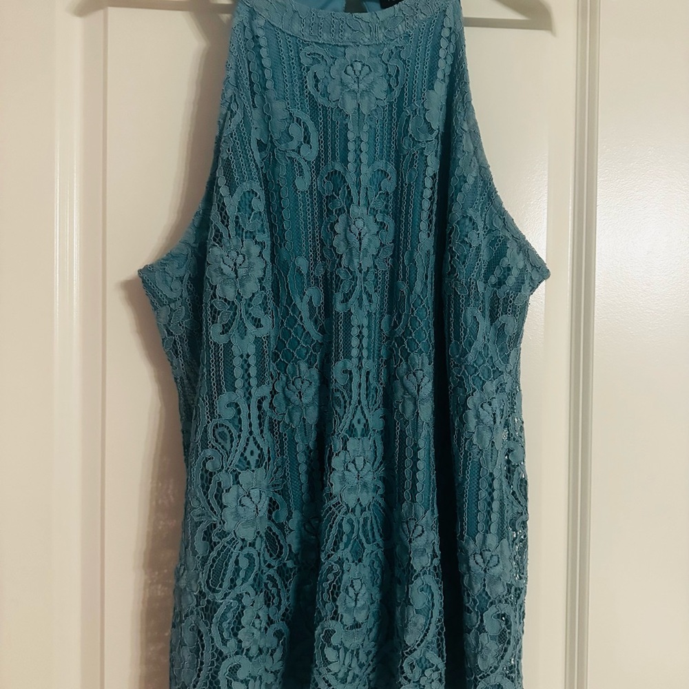 Torrid Teal Lace Top
